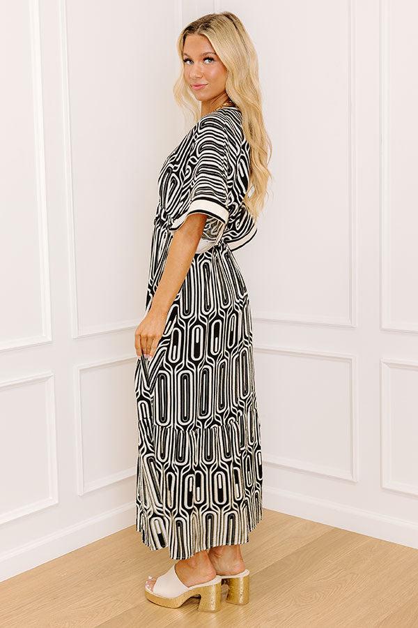 Art Gallery Social Midi Dress in Black Product Image