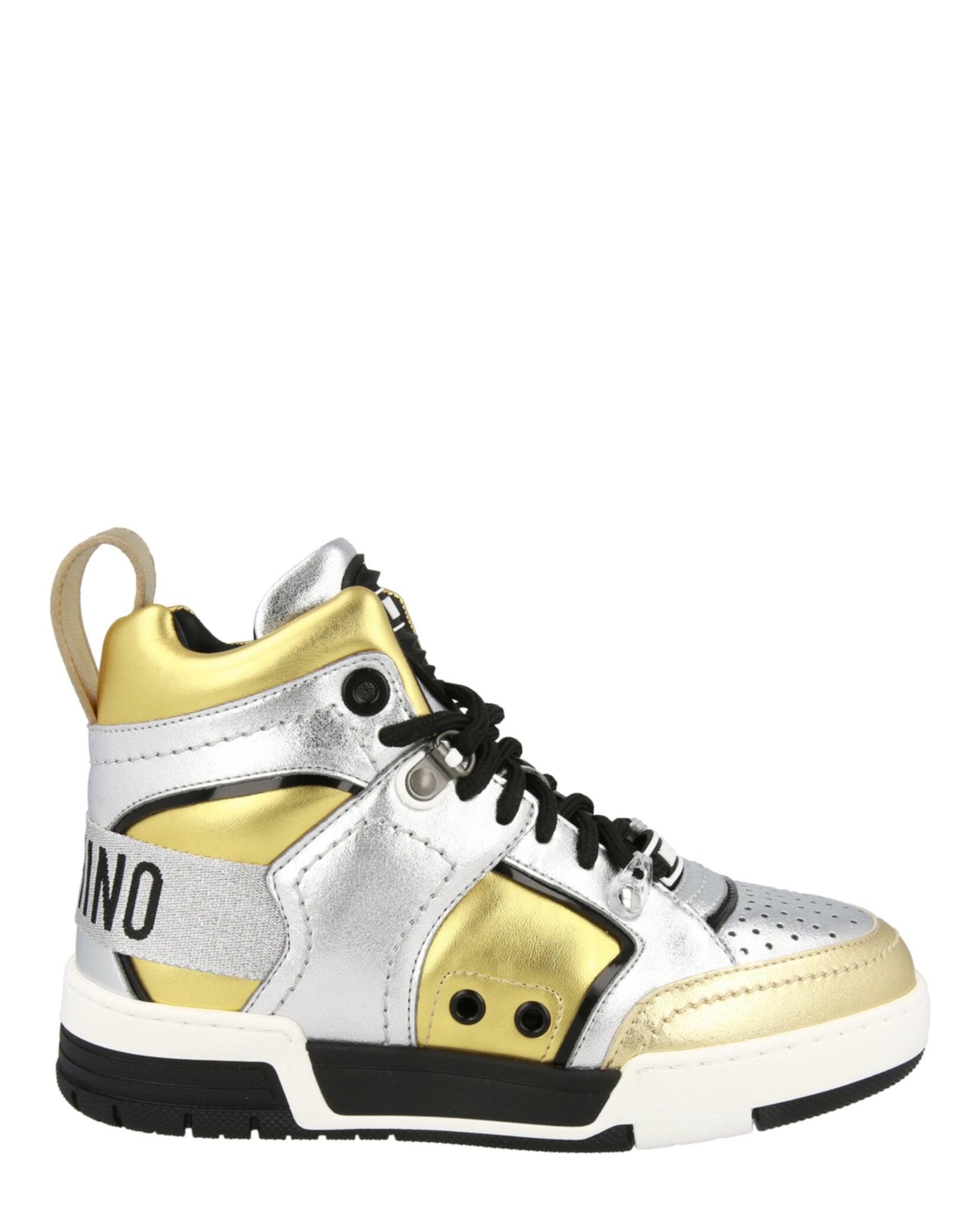 Moschino Streetball Asymmetrical High-Top Sneakers Female Product Image