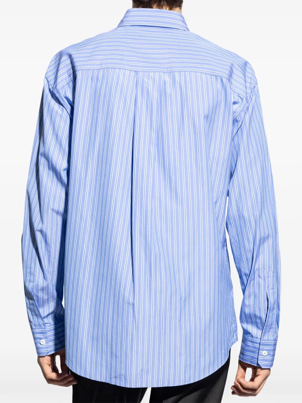 graphic-print striped cotton shirt Product Image