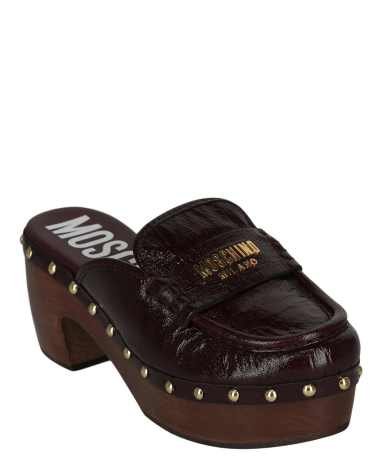 Moschino Patent Leather Logo Clogs Product Image