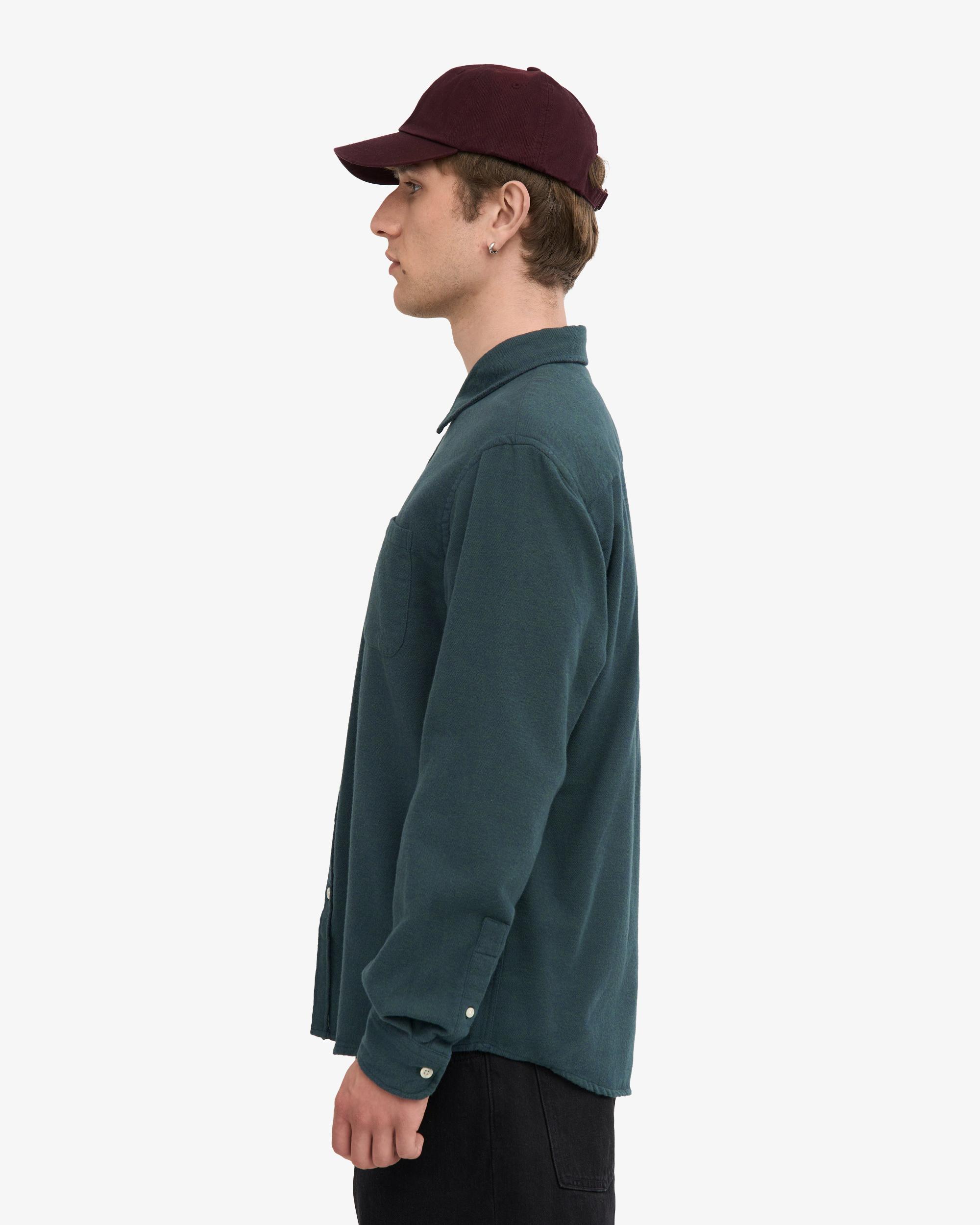 Organic Flannel Shirt - Ocean Green Product Image