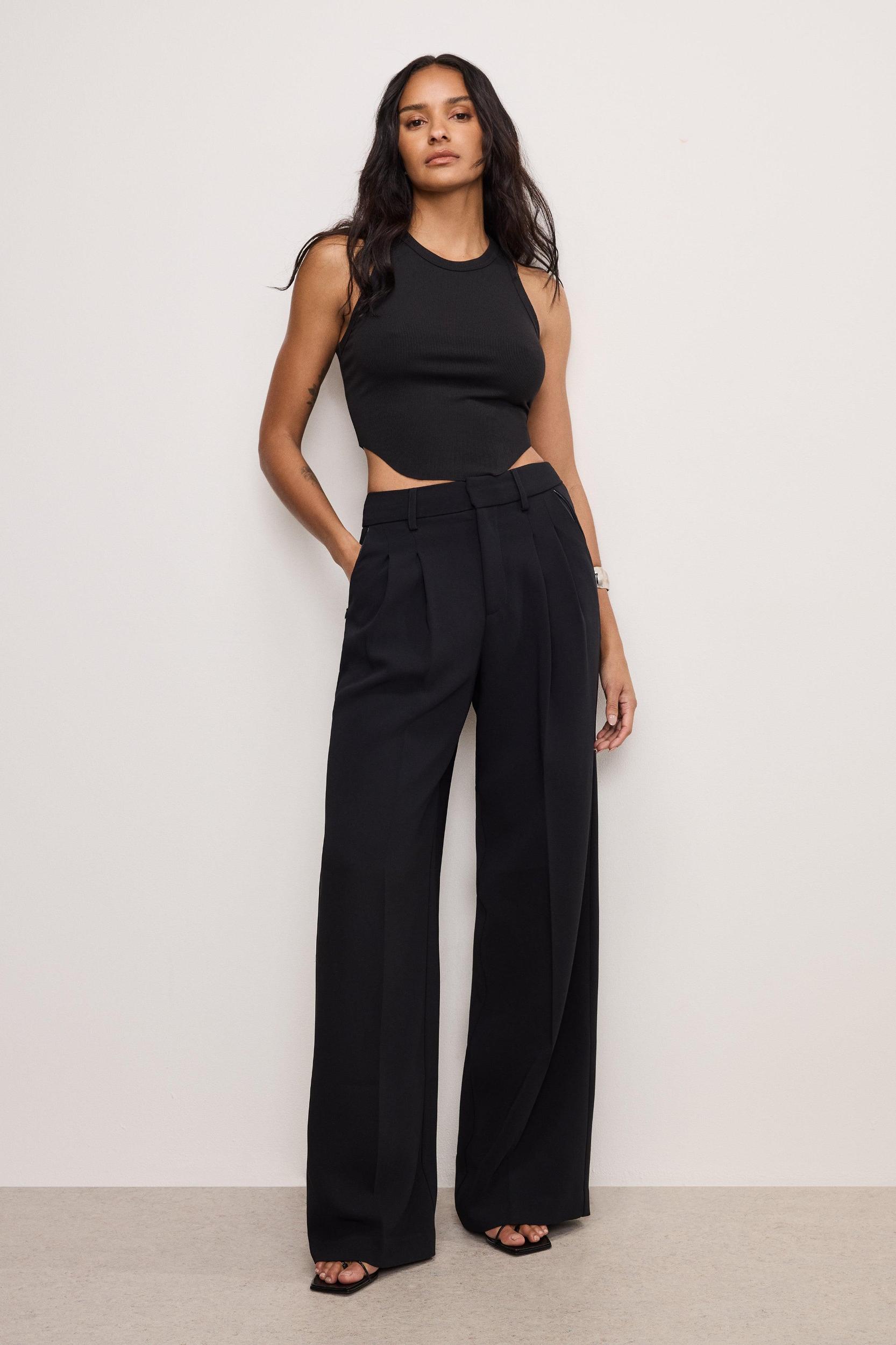 LUXE SUITING TROUSERS | BLACK001 Product Image