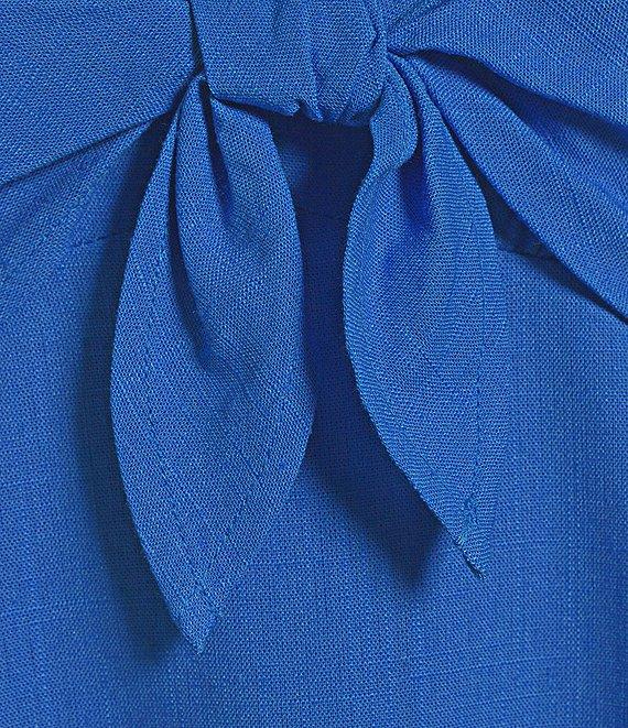 Copper Key Flutter Sleeve Tie Front Dress Product Image