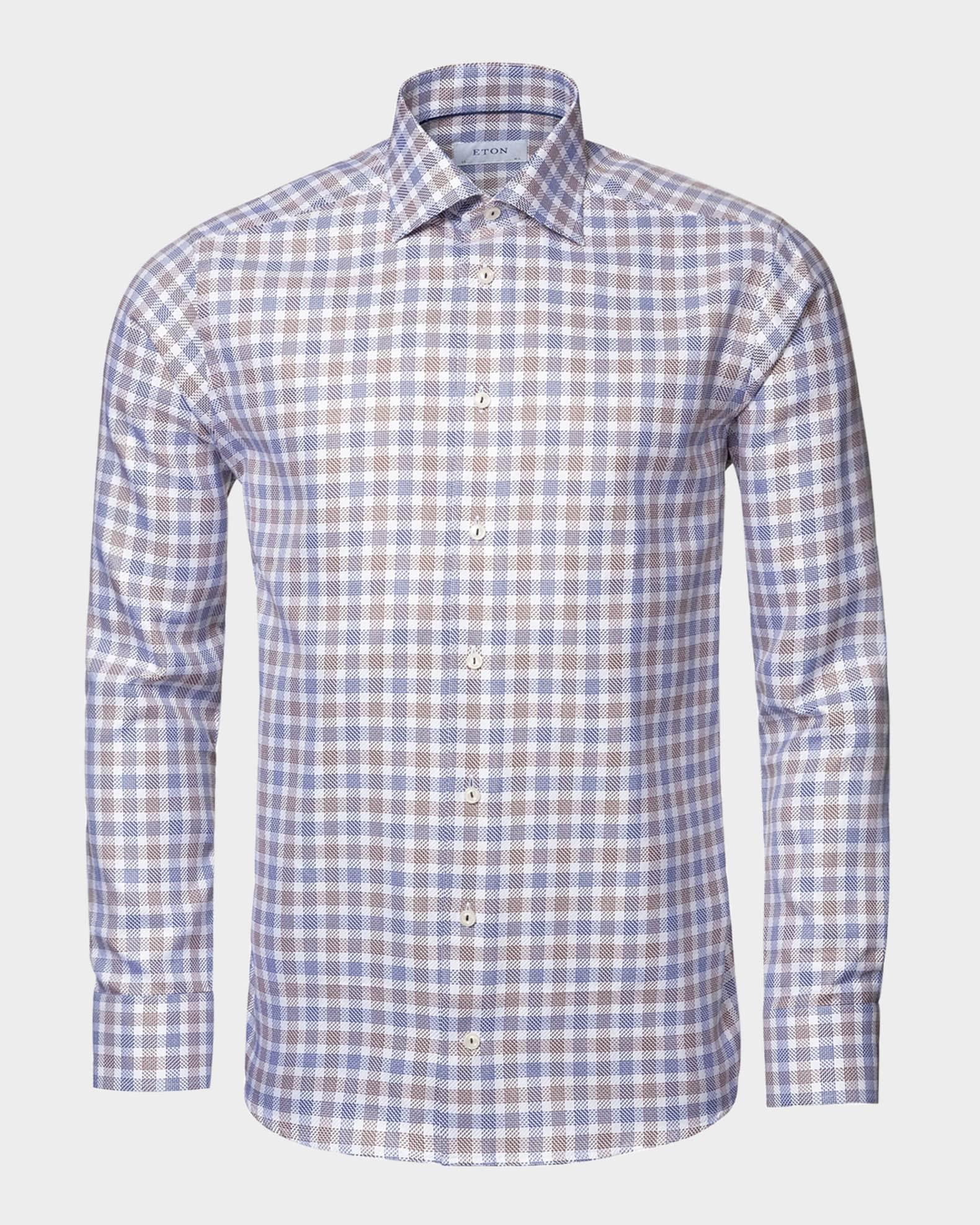 Mens Classic-Fit King Twill Check Button-Front Shirt Product Image