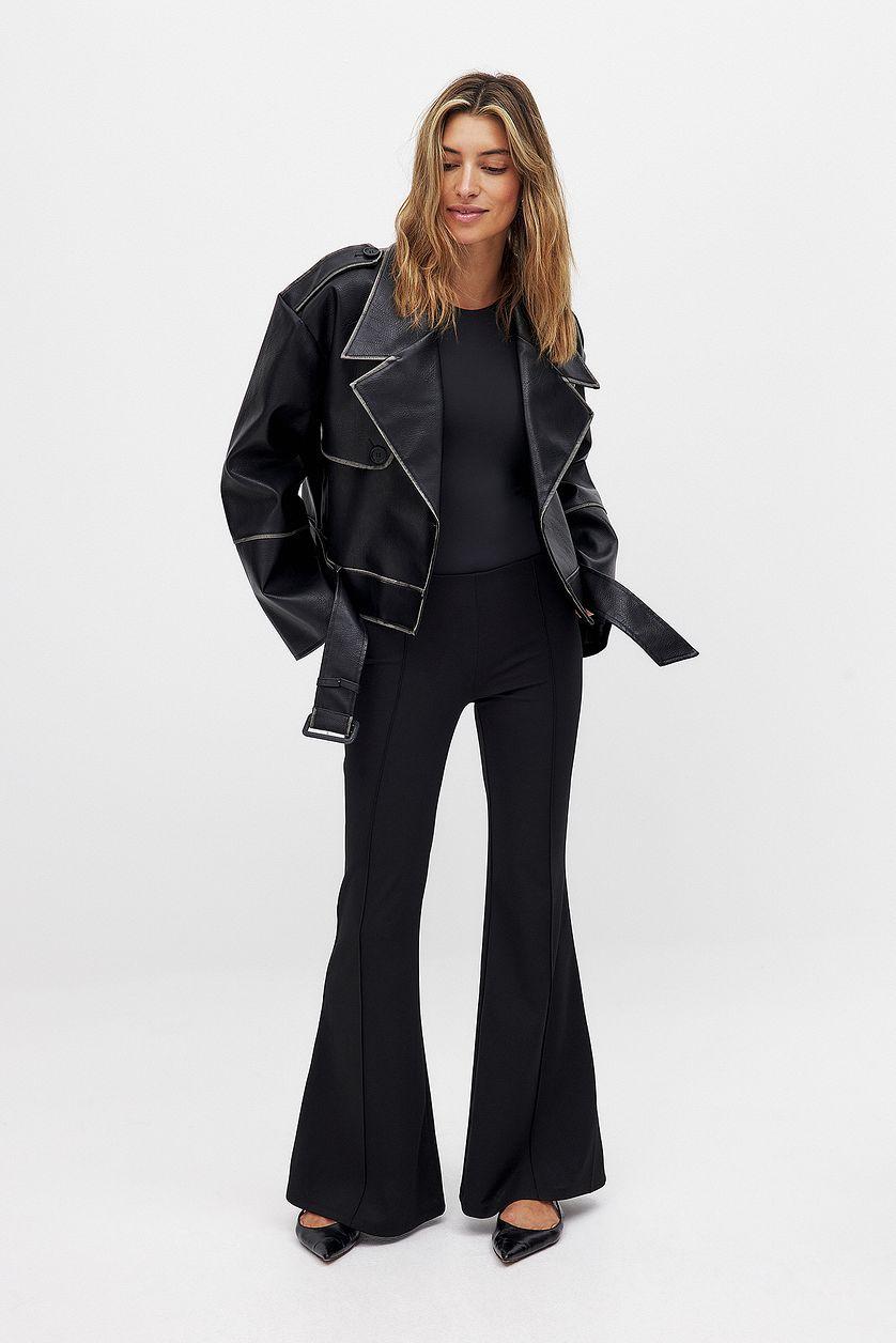 Flared Jersey Trousers Product Image