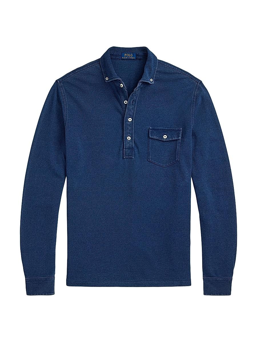 Mens Cotton Mesh Polo Shirt Product Image