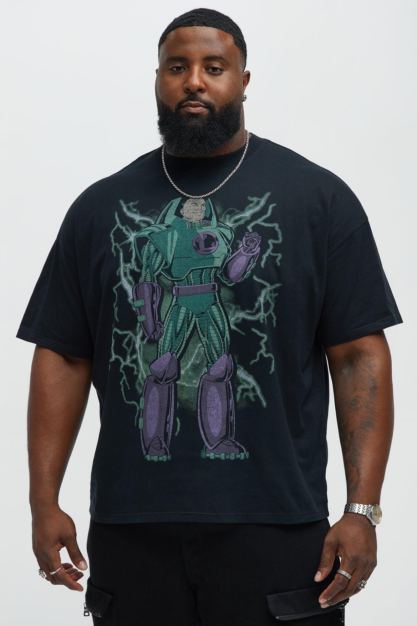 Superman Lex Luthor Oversized Short Sleeve Tee - Black Male Product Image