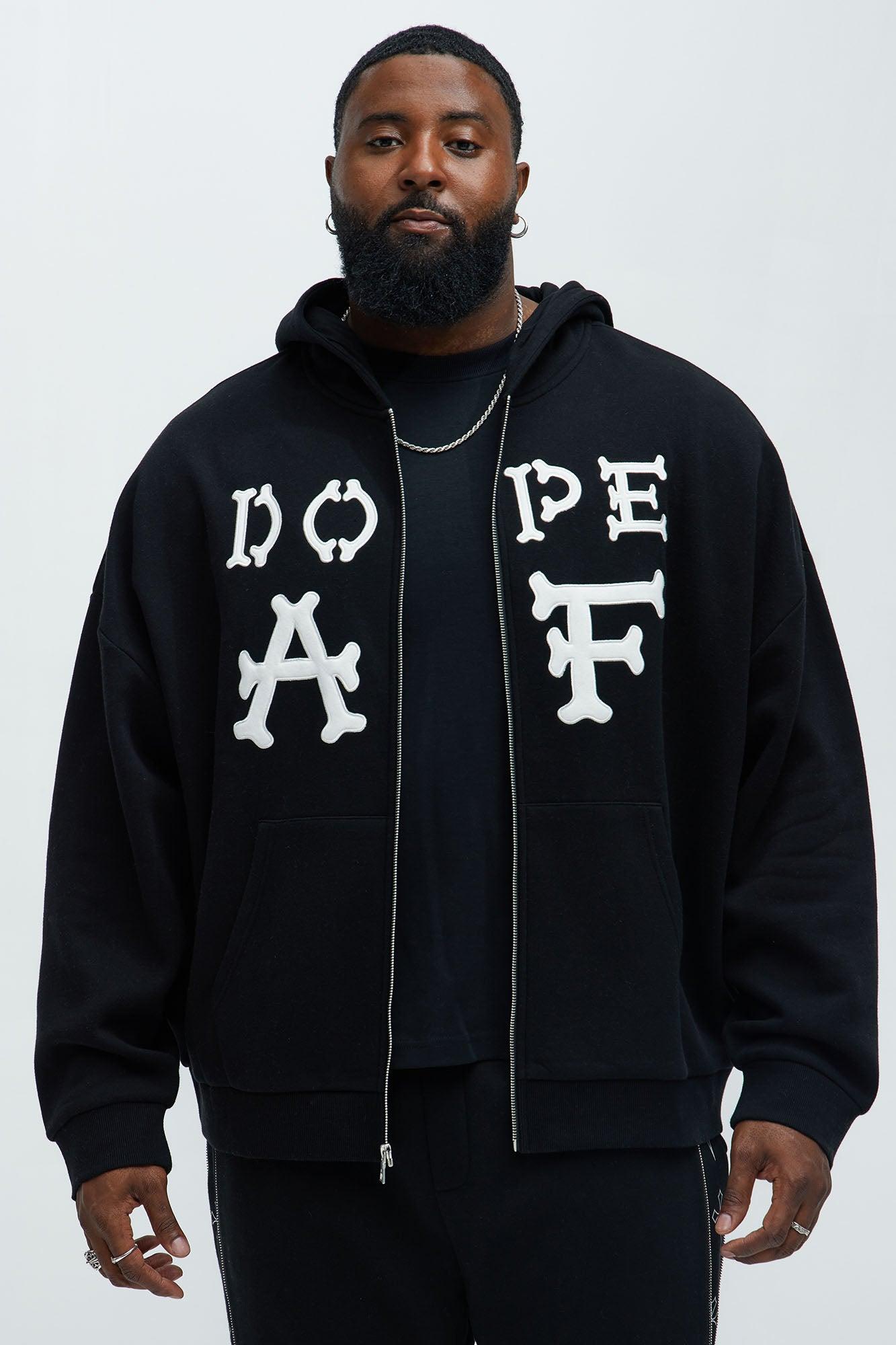 Tyson Rad Patched Zip Hoodie - Black Product Image