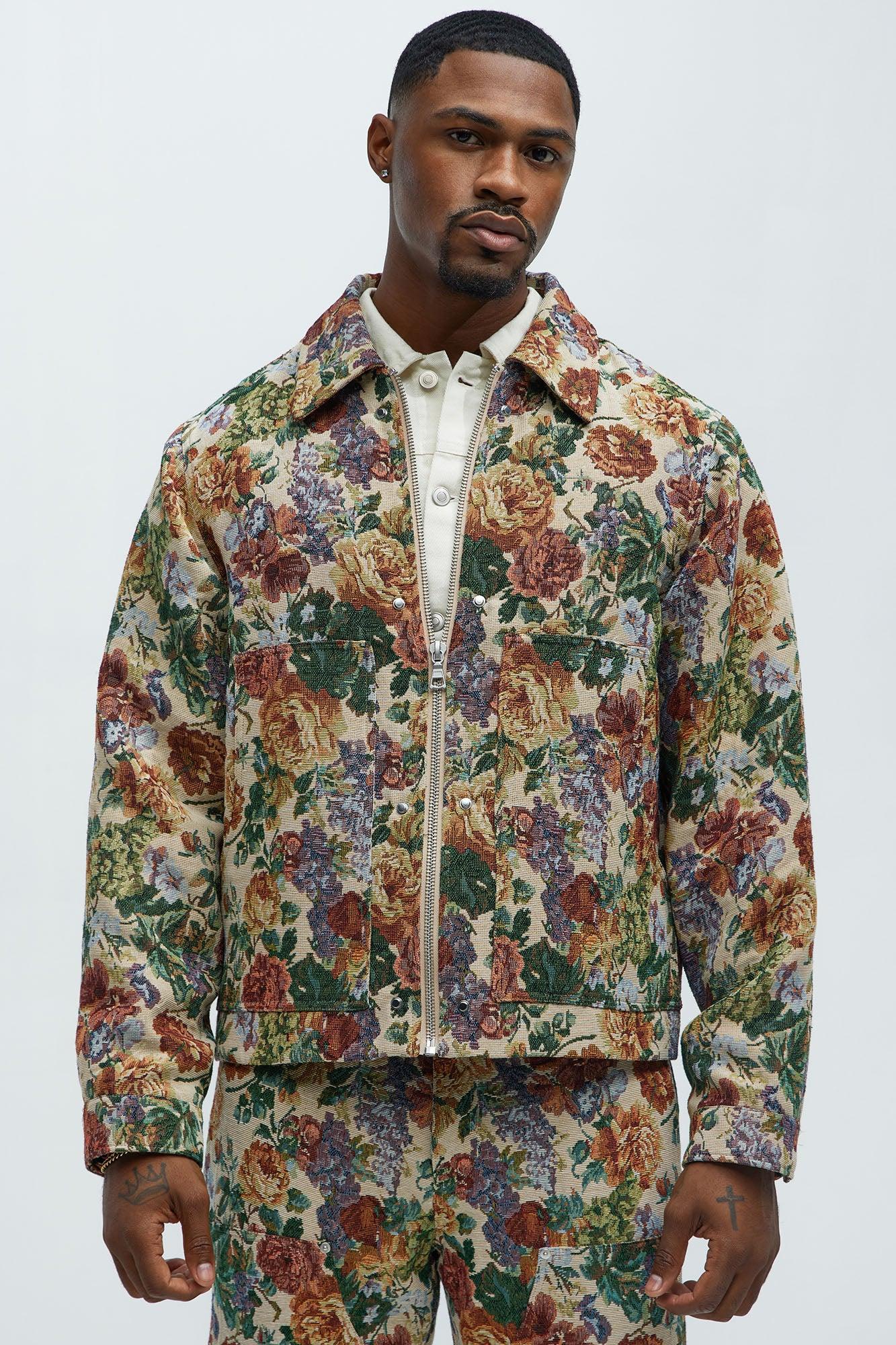Bellevue Floral Tapestry Work Jacket - Green/combo Product Image