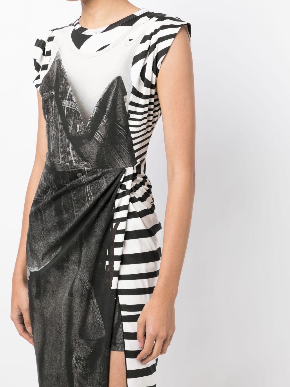 graphic-print sleeveless midi dress Product Image