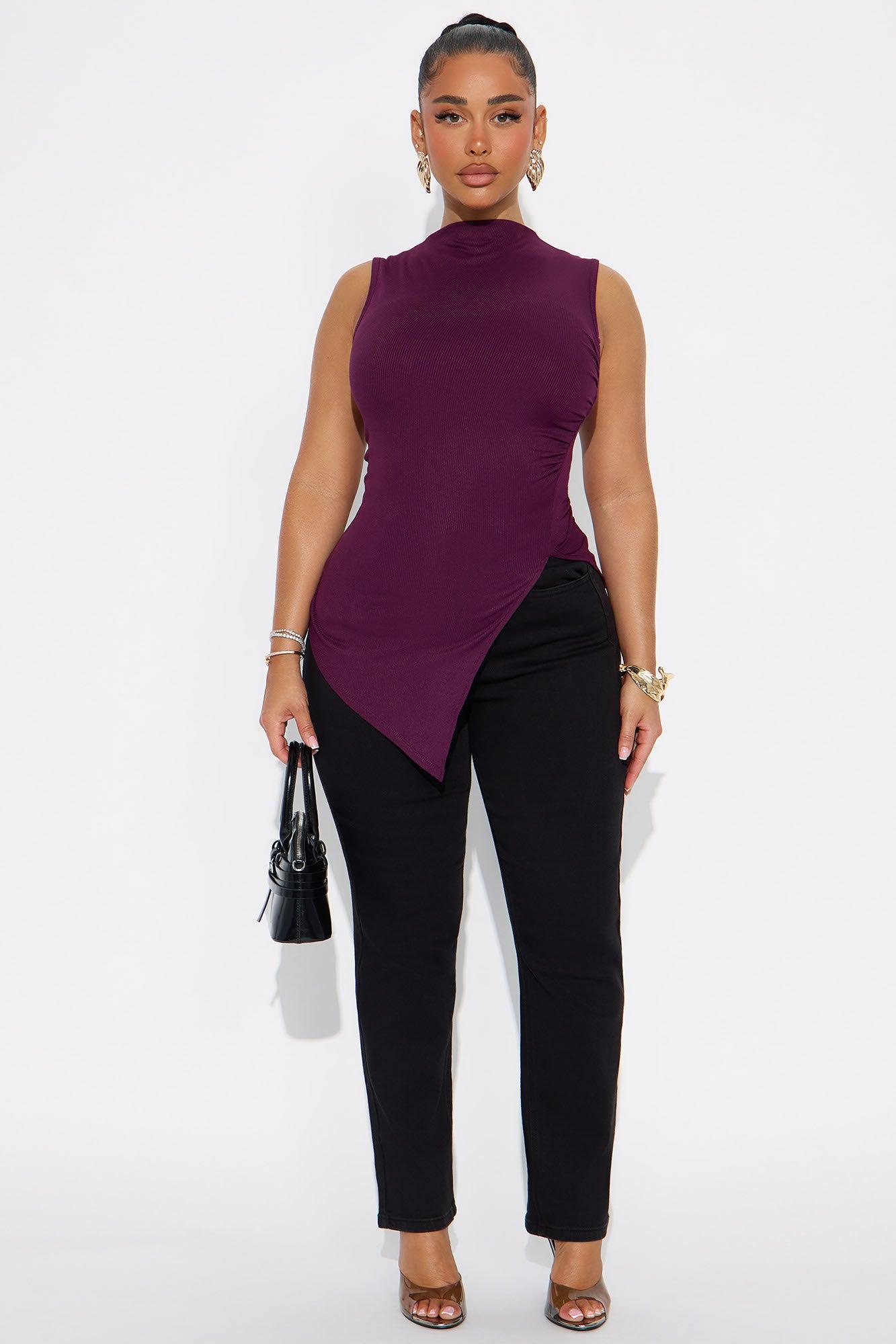 Harmony Sleeveless Top - Plum Female Product Image