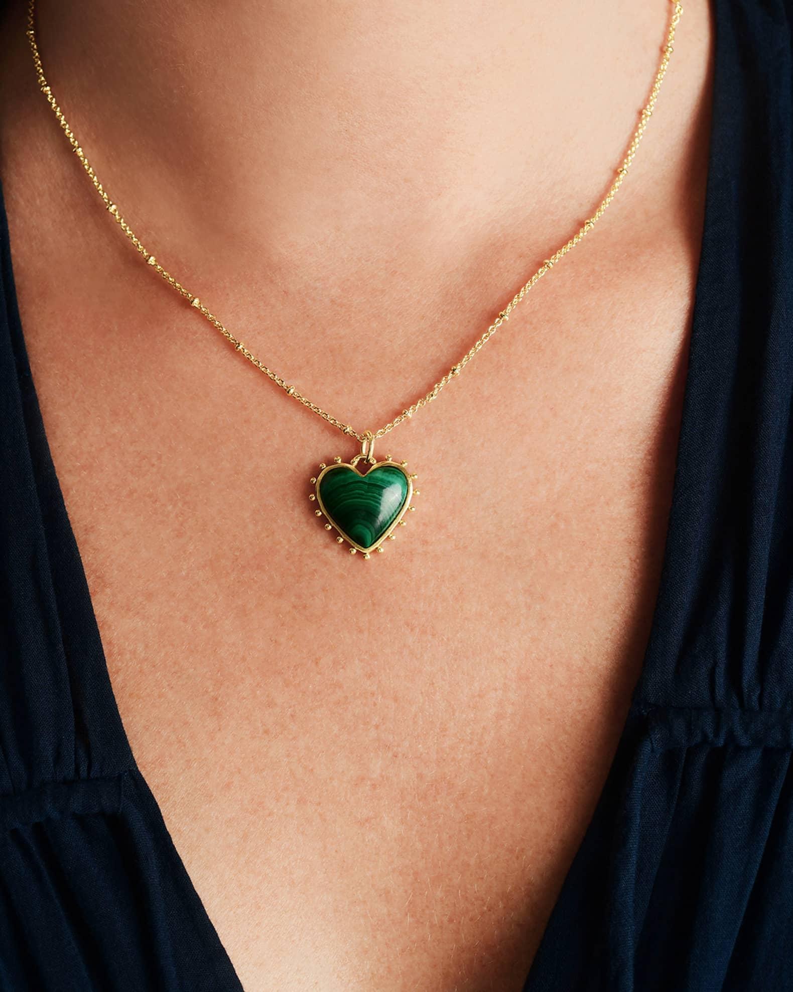 Heart Stone Pendant Necklace Product Image