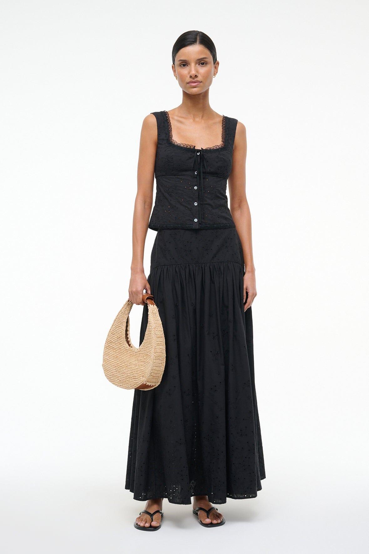 PROCIDA SKIRT | BLACK EYELET Product Image