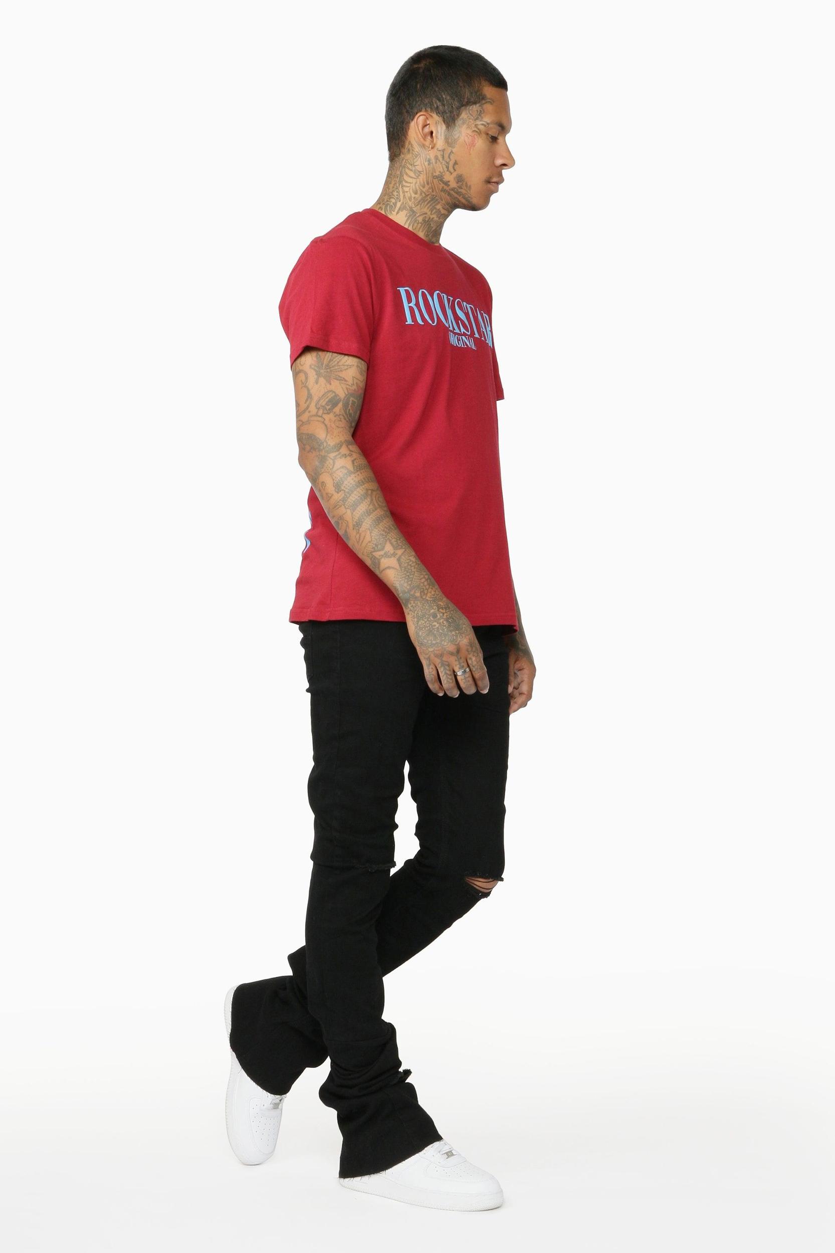 Josiah Black Super Stacked Flare Jean Male Product Image