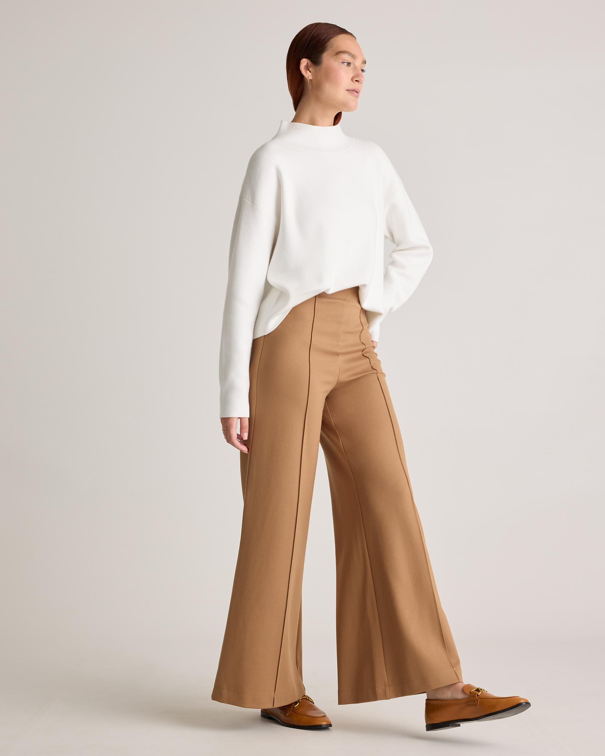 Quince | Women's Ultra-Stretch Ponte Super Wide Leg Pants Rayon Product Image