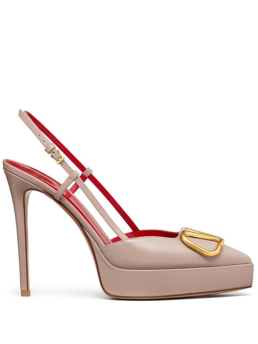 VLogo Signature 120mm slingback pumps Product Image
