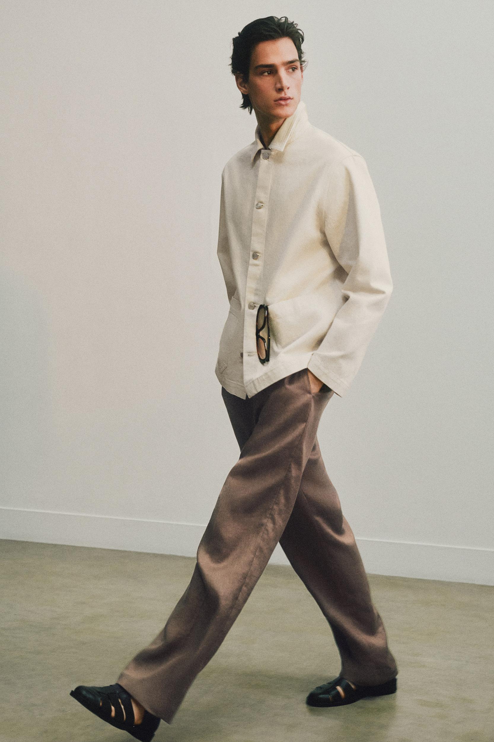 RELAXED CHAINSTITCHED DENIM OVERSHIRT Product Image