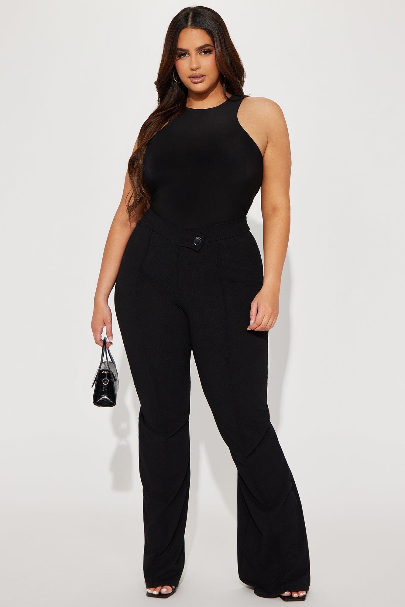 Tall Call It Even Wide Leg Dress Pants - Black Product Image