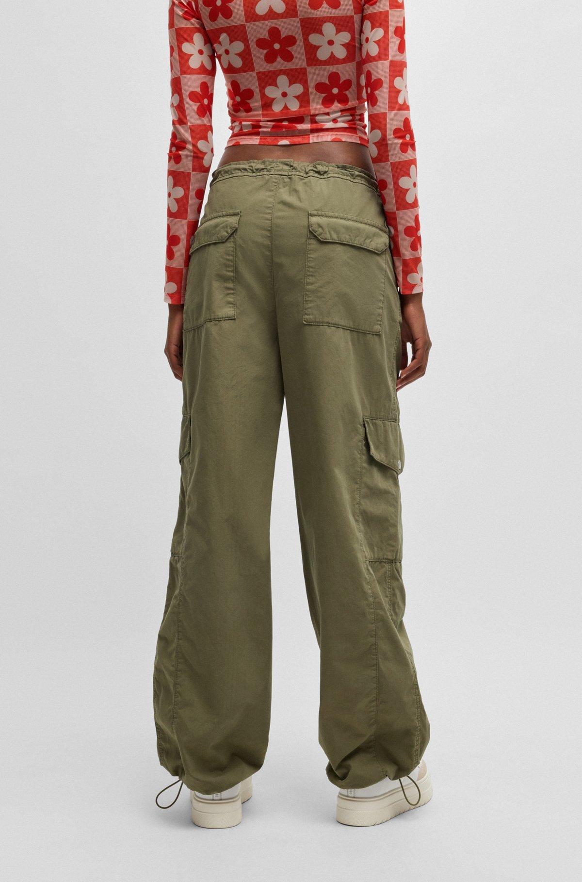Relaxed-fit parachute trousers in cotton poplin Product Image