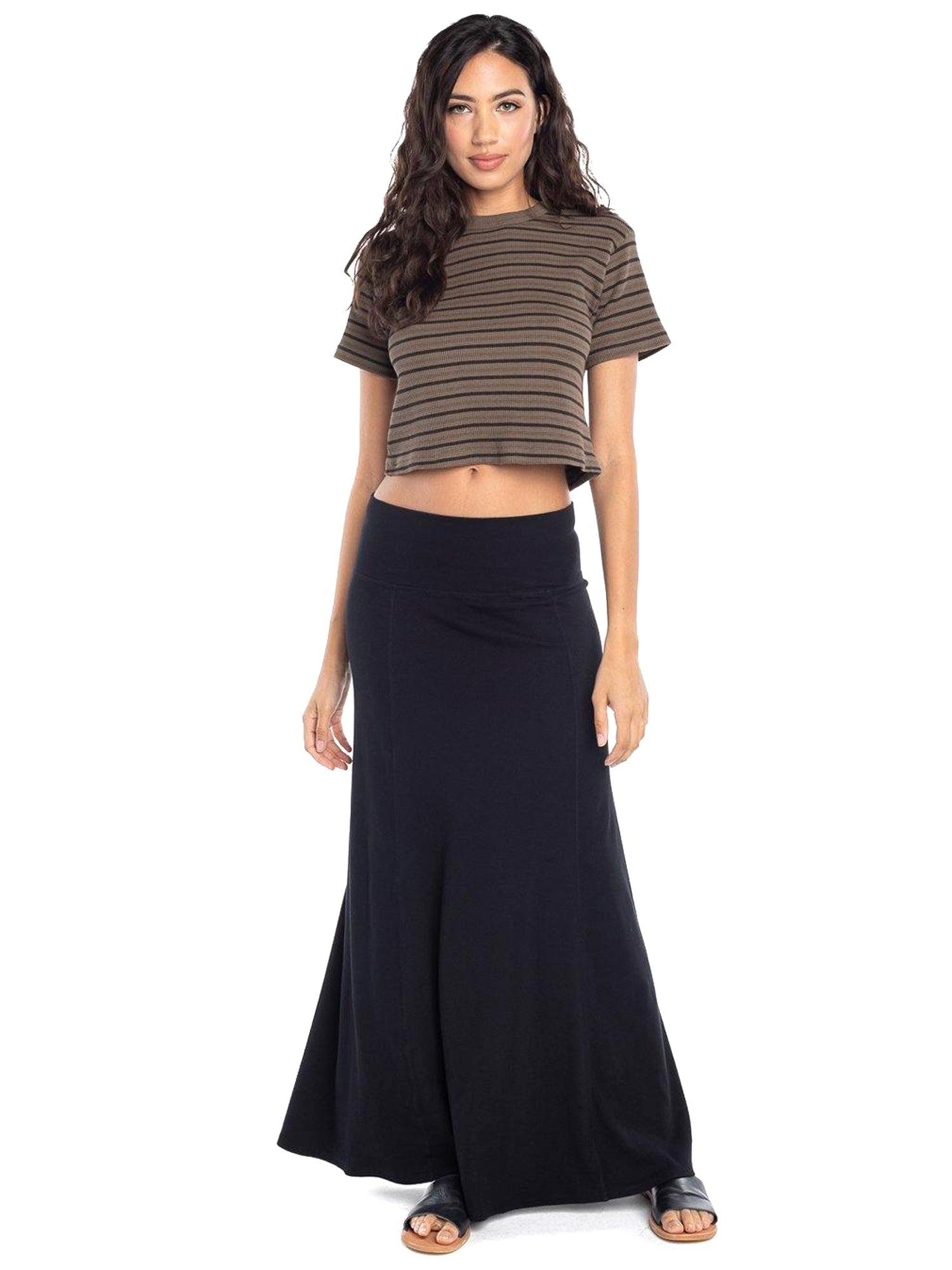 Hard Tail Ribbed Rolldown Sweep Skirt CS-103 Product Image