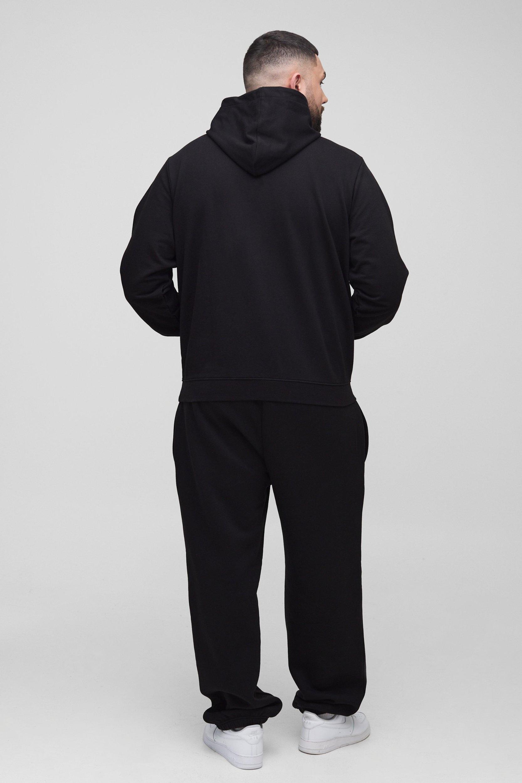 Plus 260GSM Loopback Regular Fit Basic Hoodie | boohooMAN USA Product Image