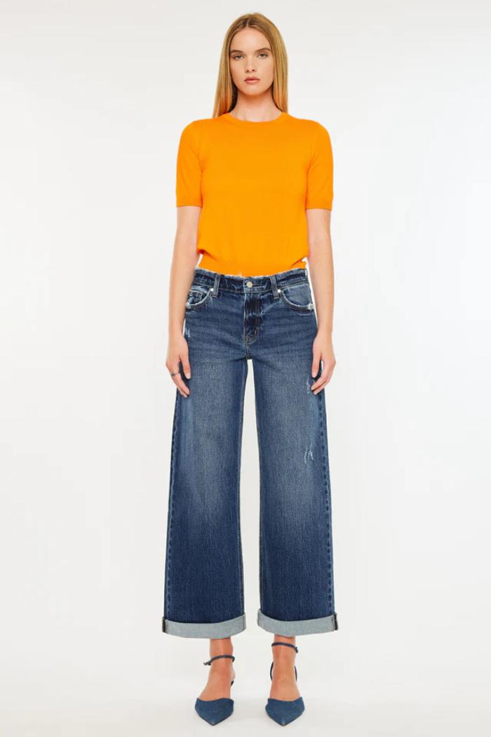 Kancan High Rise Wide Leg Jeans Product Image