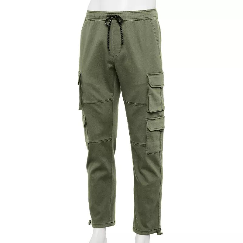 Mens Lazer Stacked Cargo Jogger Pants Green Product Image