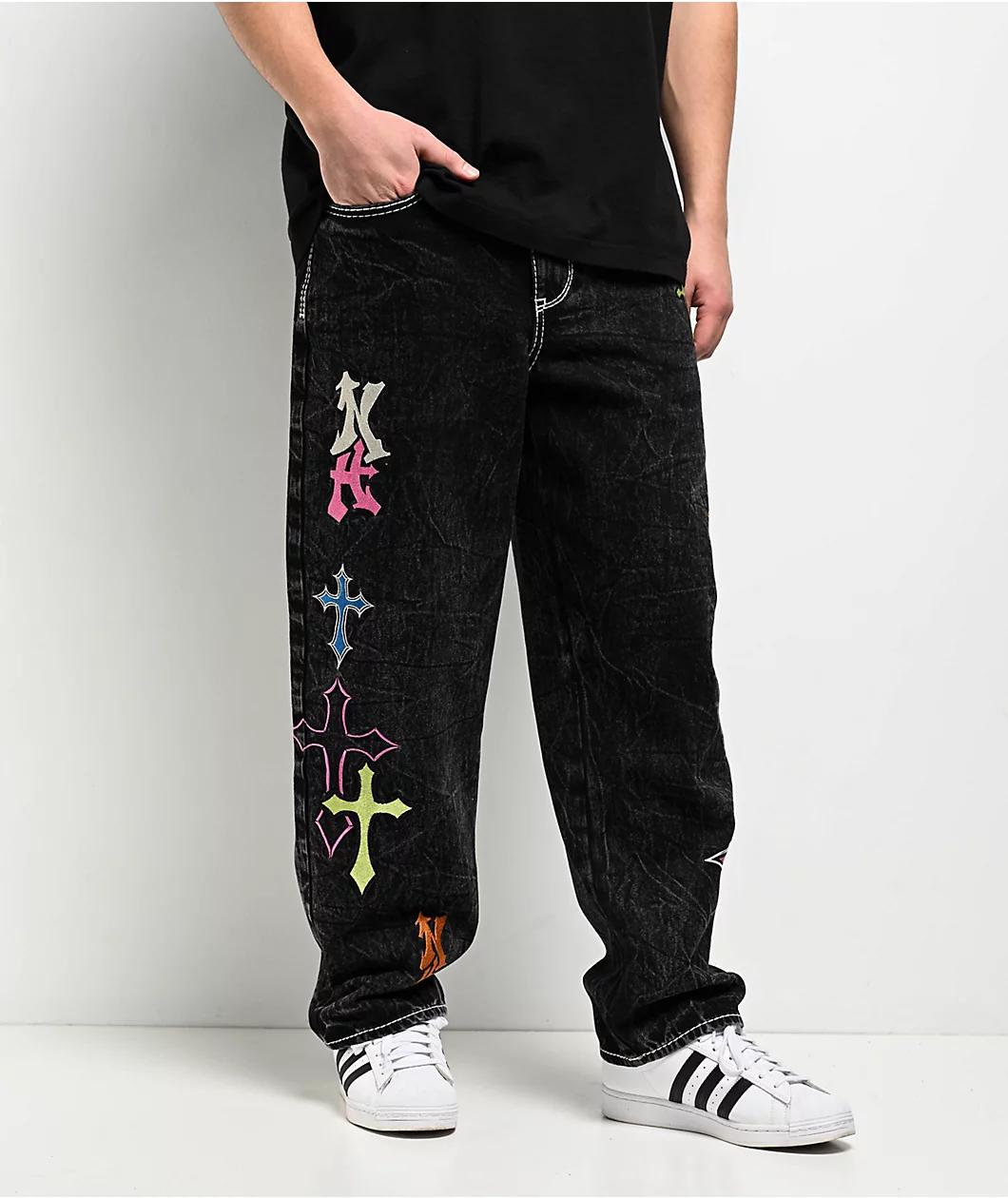 Ninth Hall Ambush Black 3D Cargo Pants Product Image