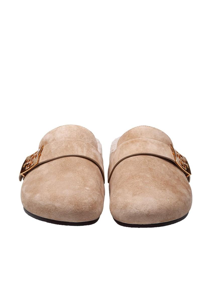 TORY BURCH Mules Mellow In Shearling Color Taupe In Brown Product Image