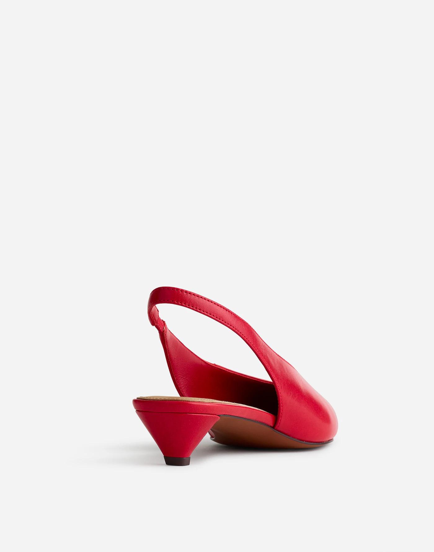 The Simone Kitten-Heel Slingback Pumps Product Image