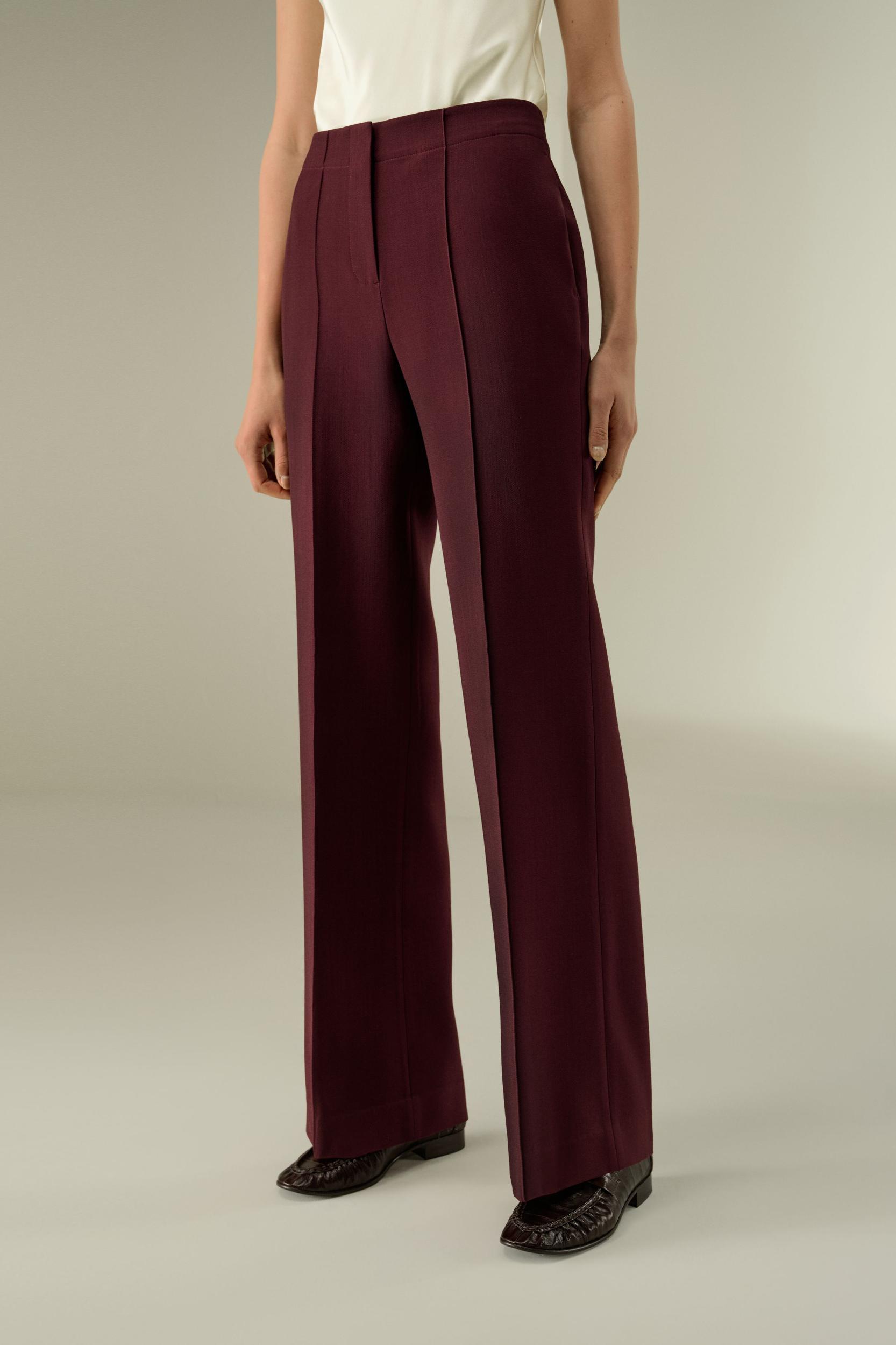 Silk-Wool Twill Flare Pants Product Image