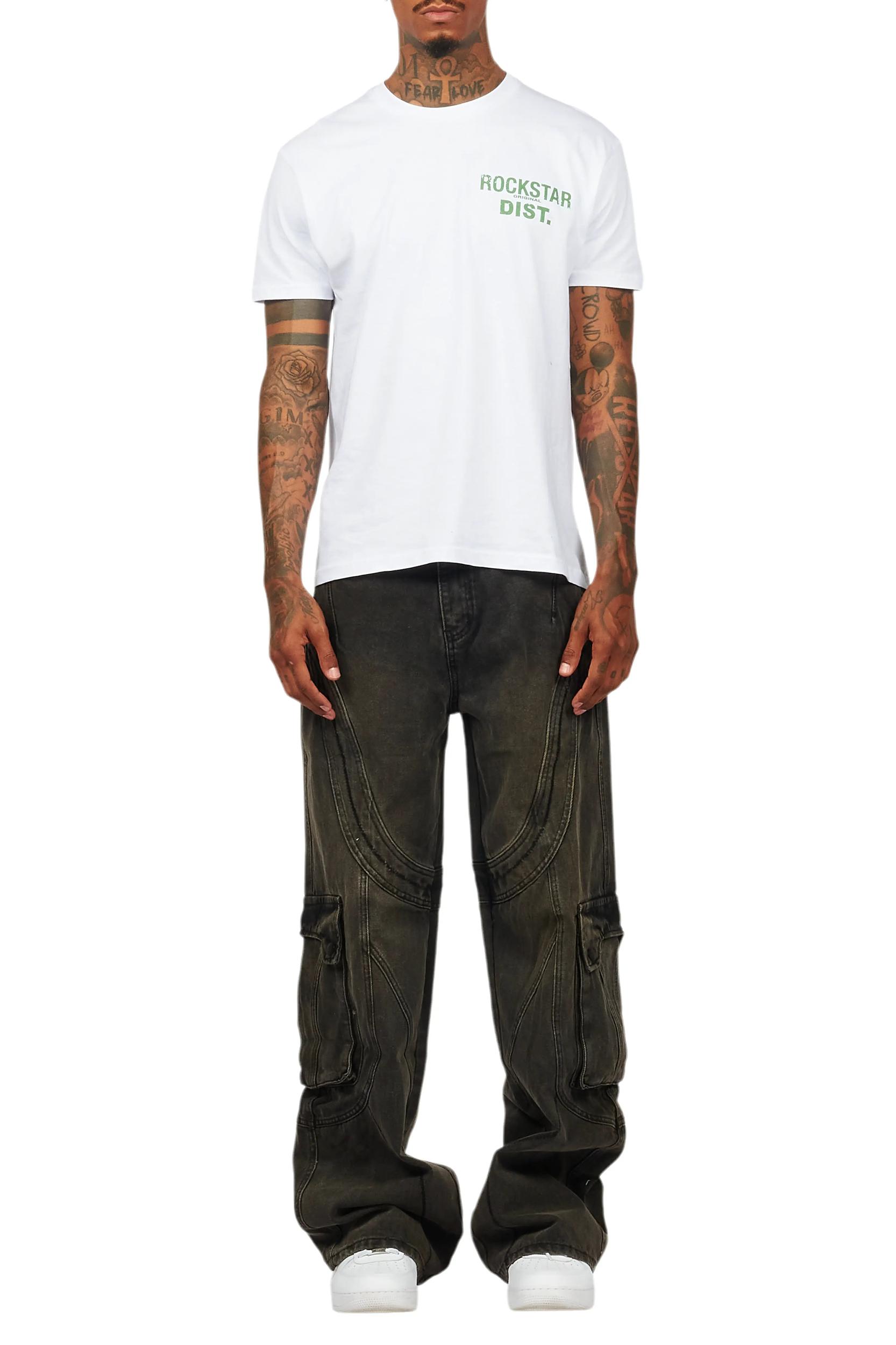 Denmot Dark Grey Baggy Fit Jean Male Product Image