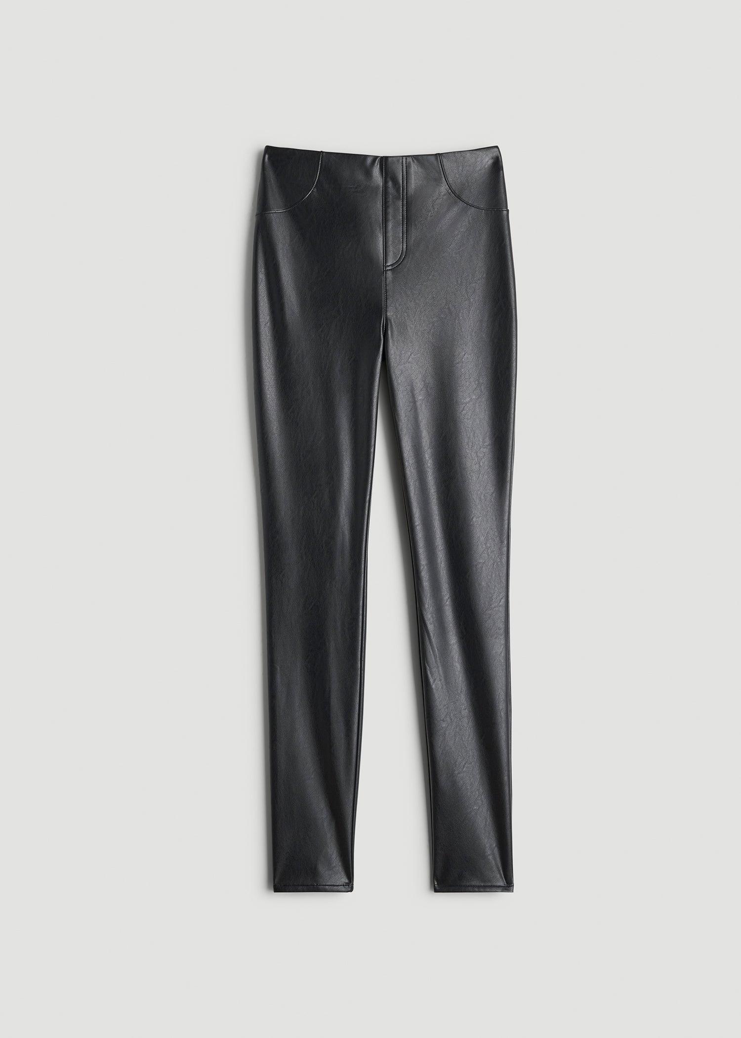 True Touch Leather Leggings for Tall Women in Black Female Product Image