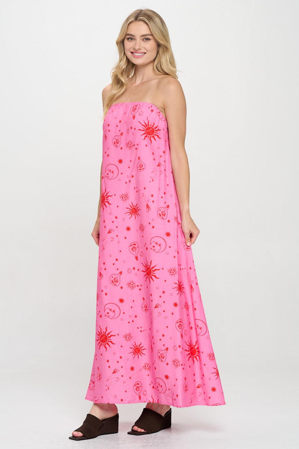 Cosmic Reverie Tube Maxi Dress Product Image
