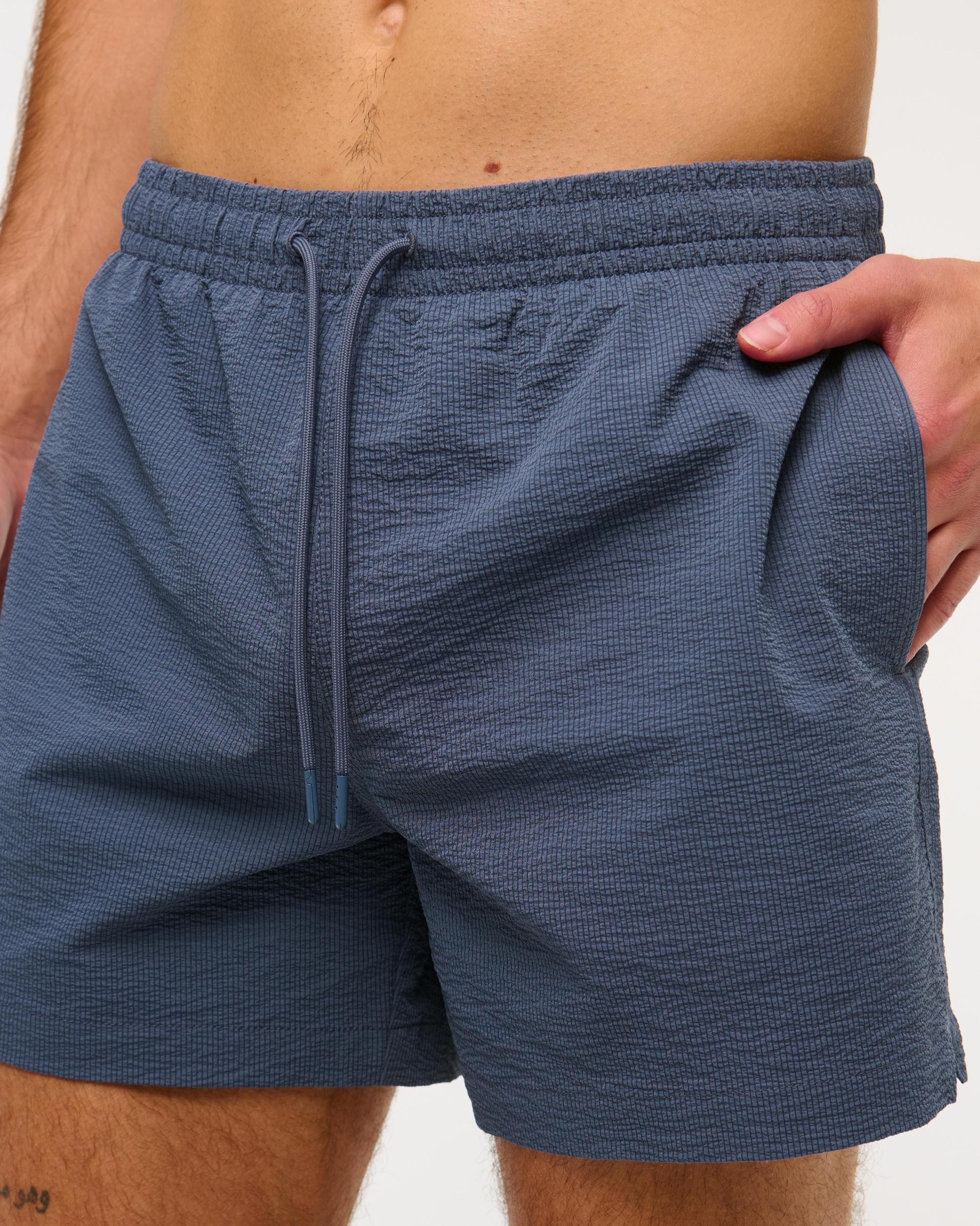 Pull-On Micro-Seersucker Swim Trunk Product Image