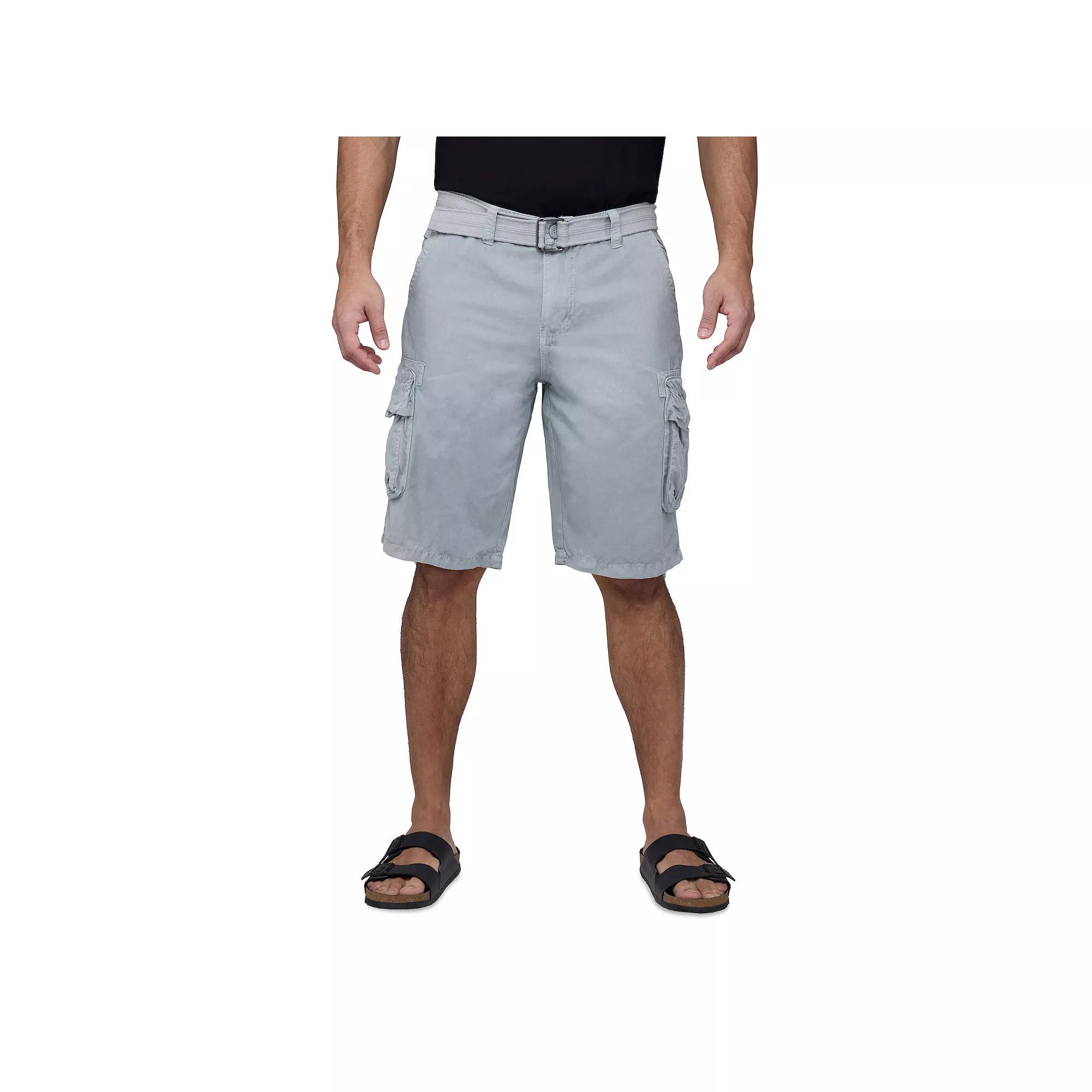 Big & Tall Xray Belted Double-Pocket Cargo Shorts, Men's, Size: 52, Grey Gray Product Image