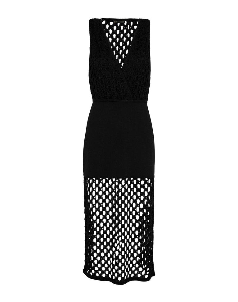 Knit Star Midi Dress - Black Product Image