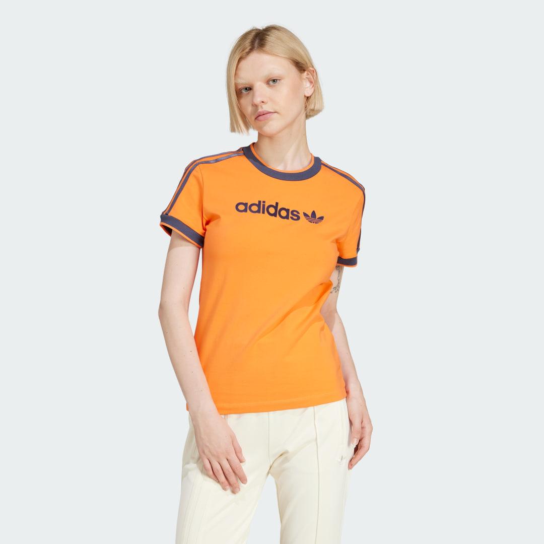 adidas Linear Logo 3-Stripes Tee Black S Womens Product Image