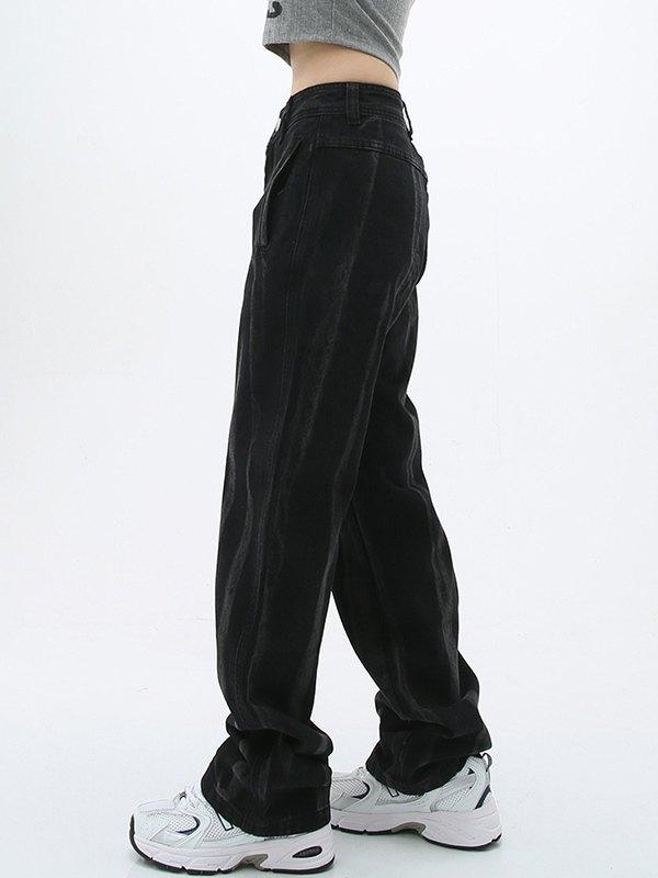 Tie Dye Black Boyfriend Jeans Product Image