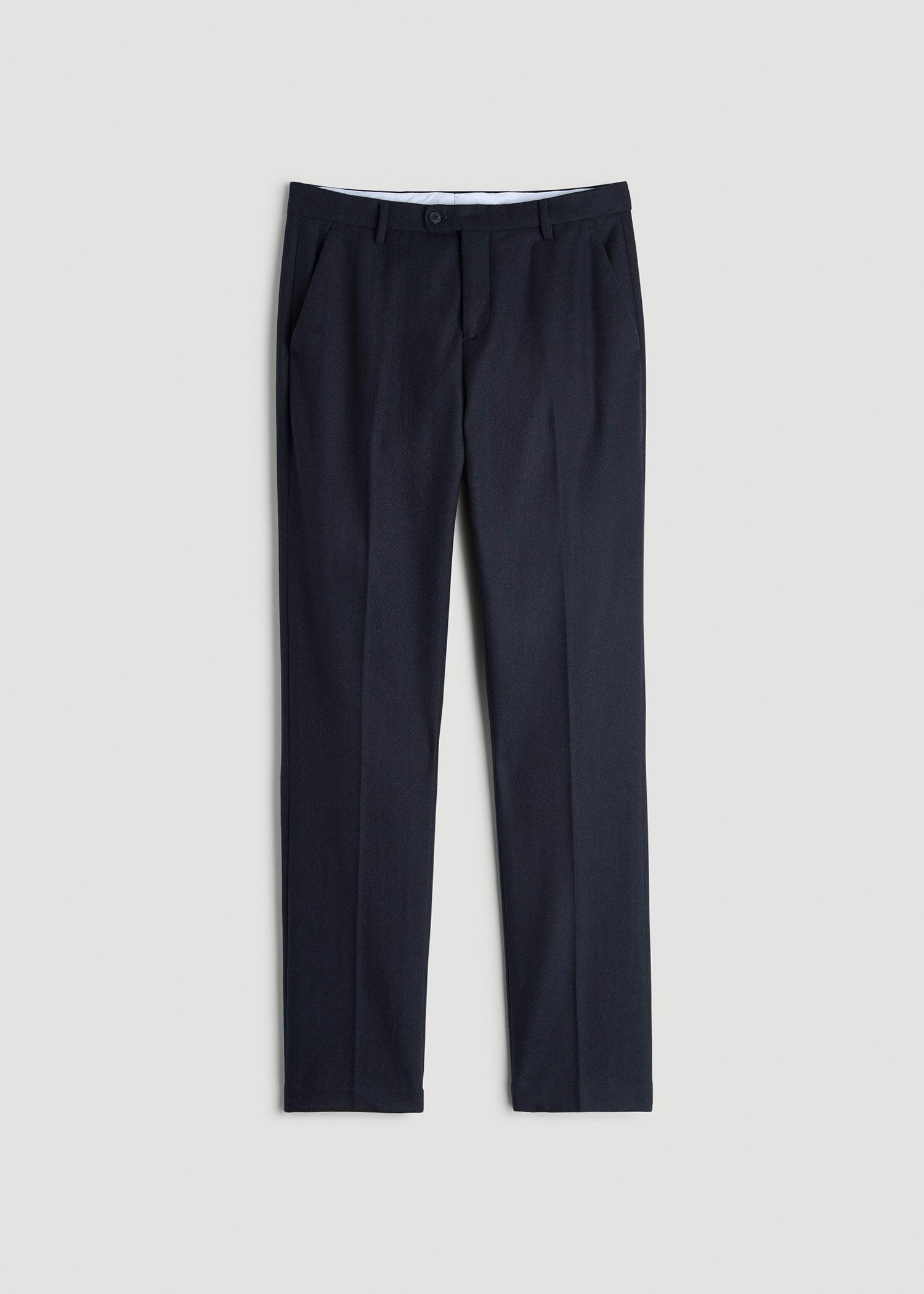 Wool Blend Dress Pants for Tall Men in Raven Blue Male Product Image