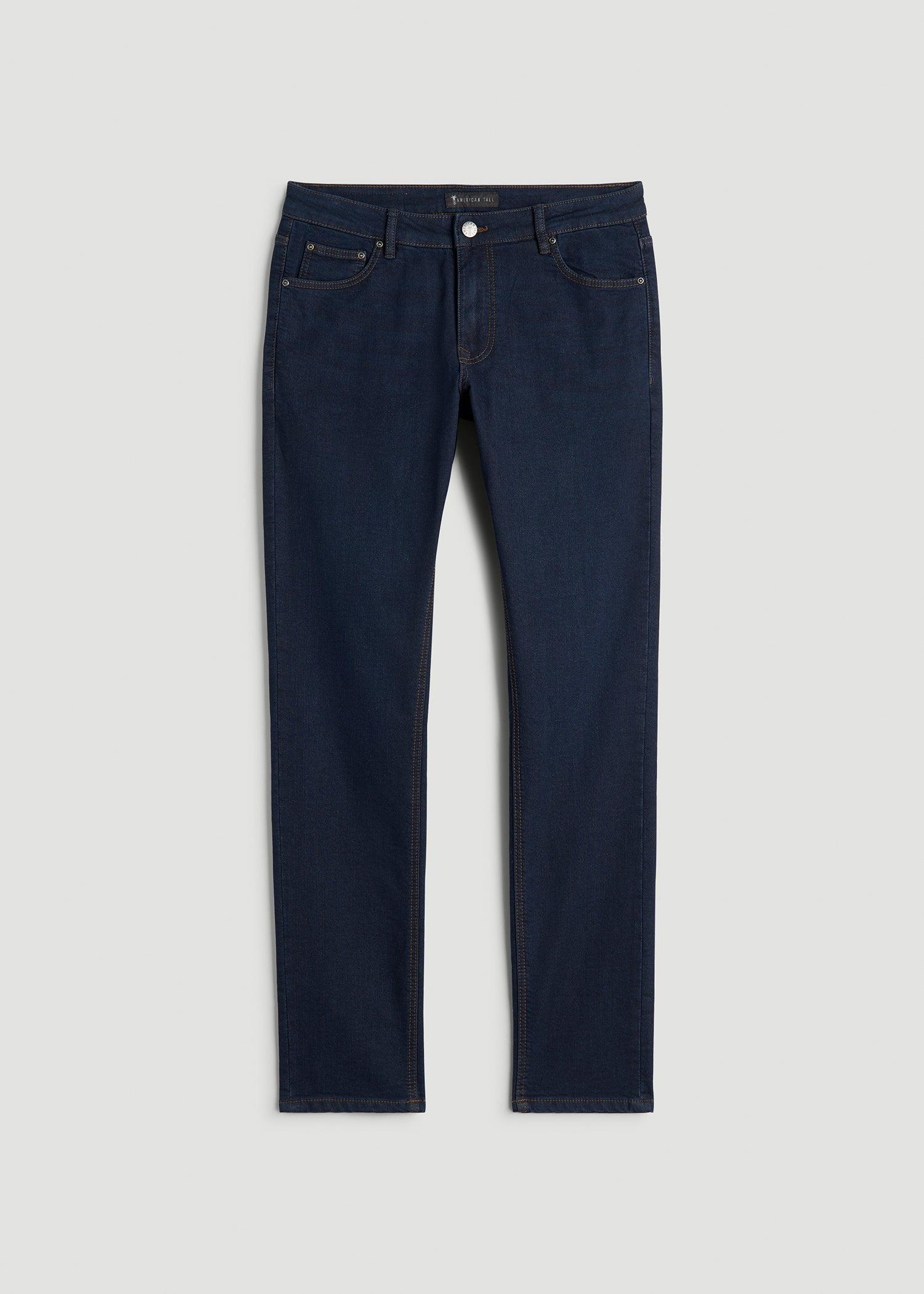 Carman TAPERED Fleeced Jeans for Tall Men in Rockies Blue Male Product Image