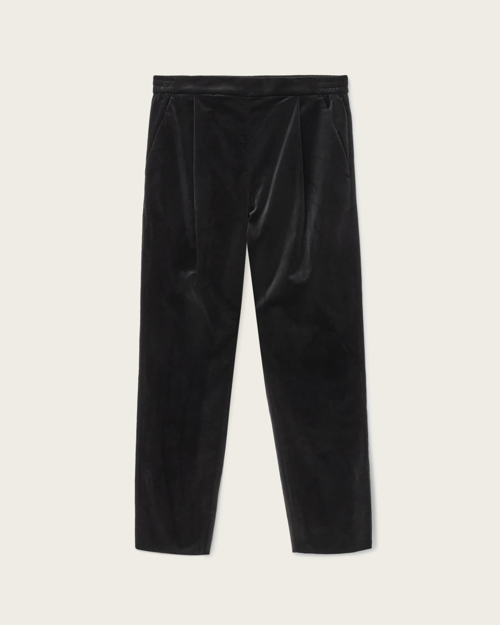Aleida Velvet Pants Black | ALLSAINTS US Product Image