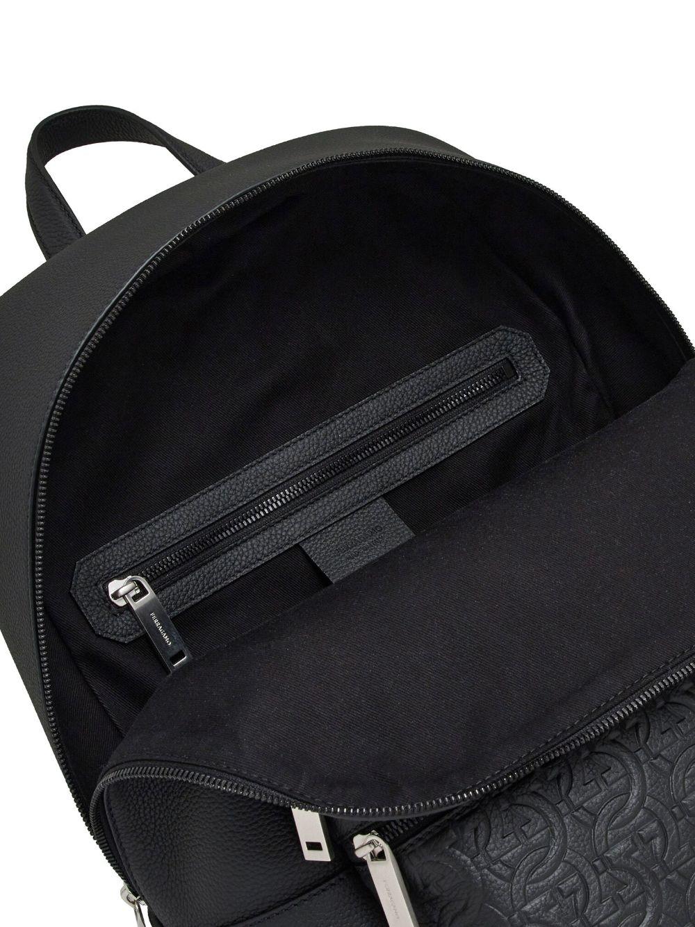 embossed-logo leather backpack Product Image