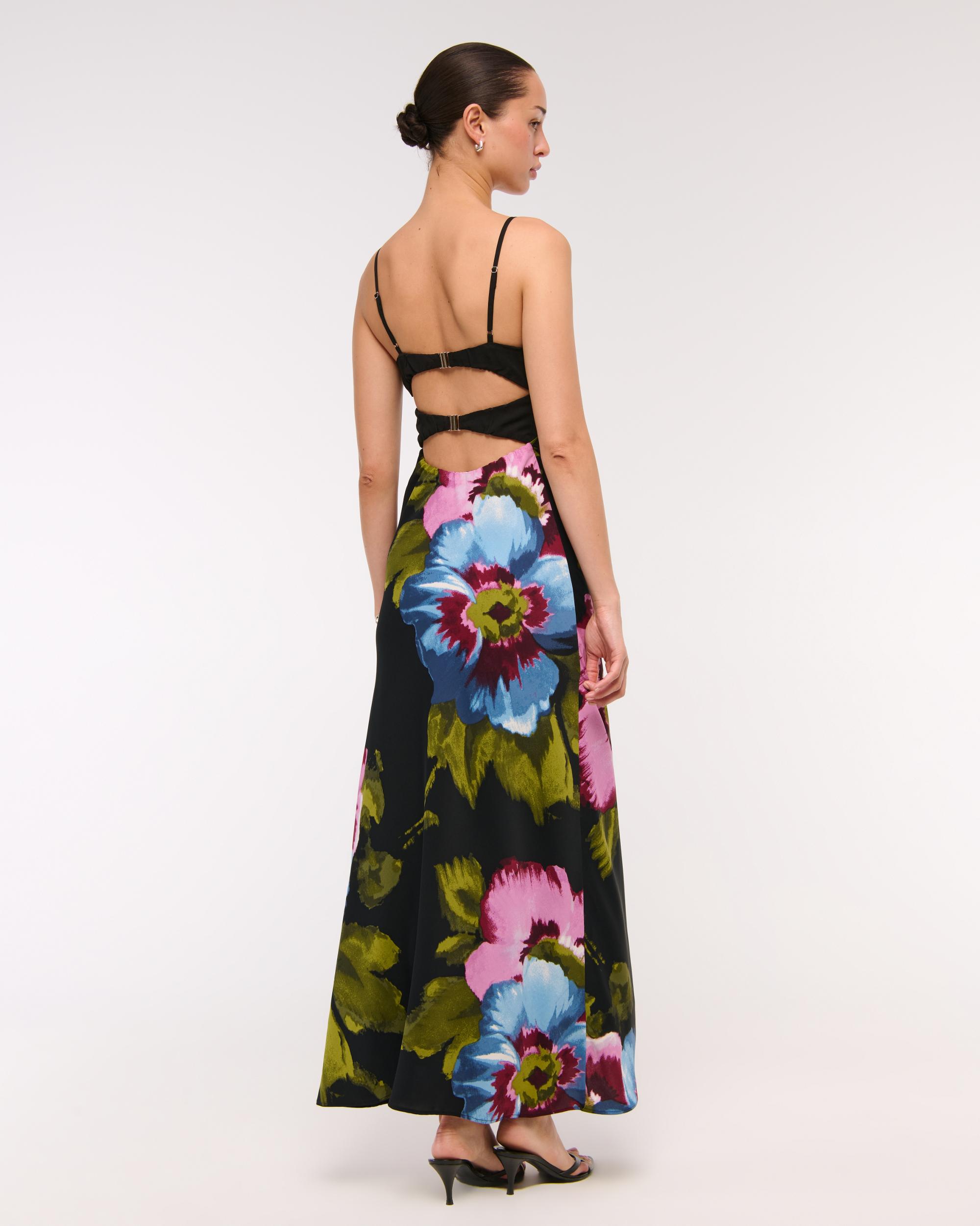 The A&F Julia Slip Cutout Maxi Dress Product Image