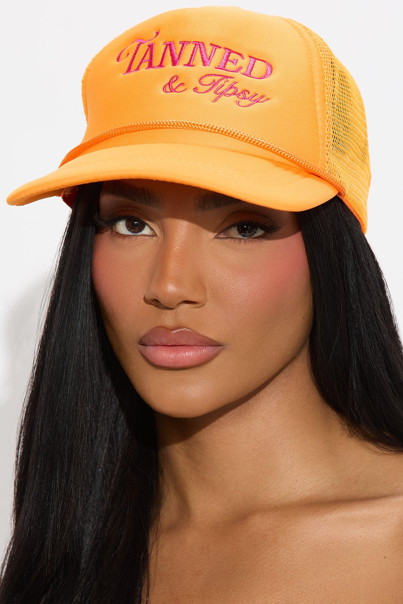 Tanned And Tipsy Trucker Hat - Orange Product Image
