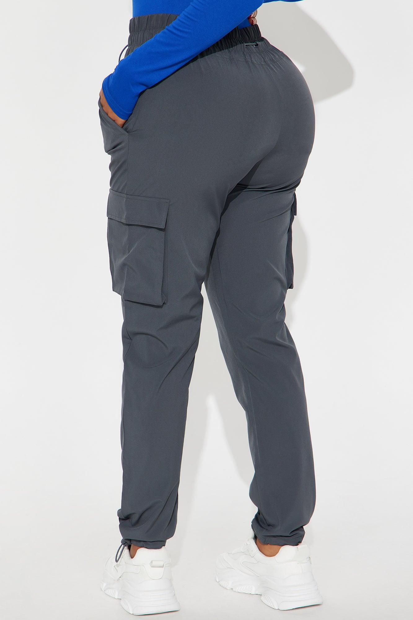 Clocked In Stretch Uniform Cinch Scrub Jogger Pants - Charcoal Product Image