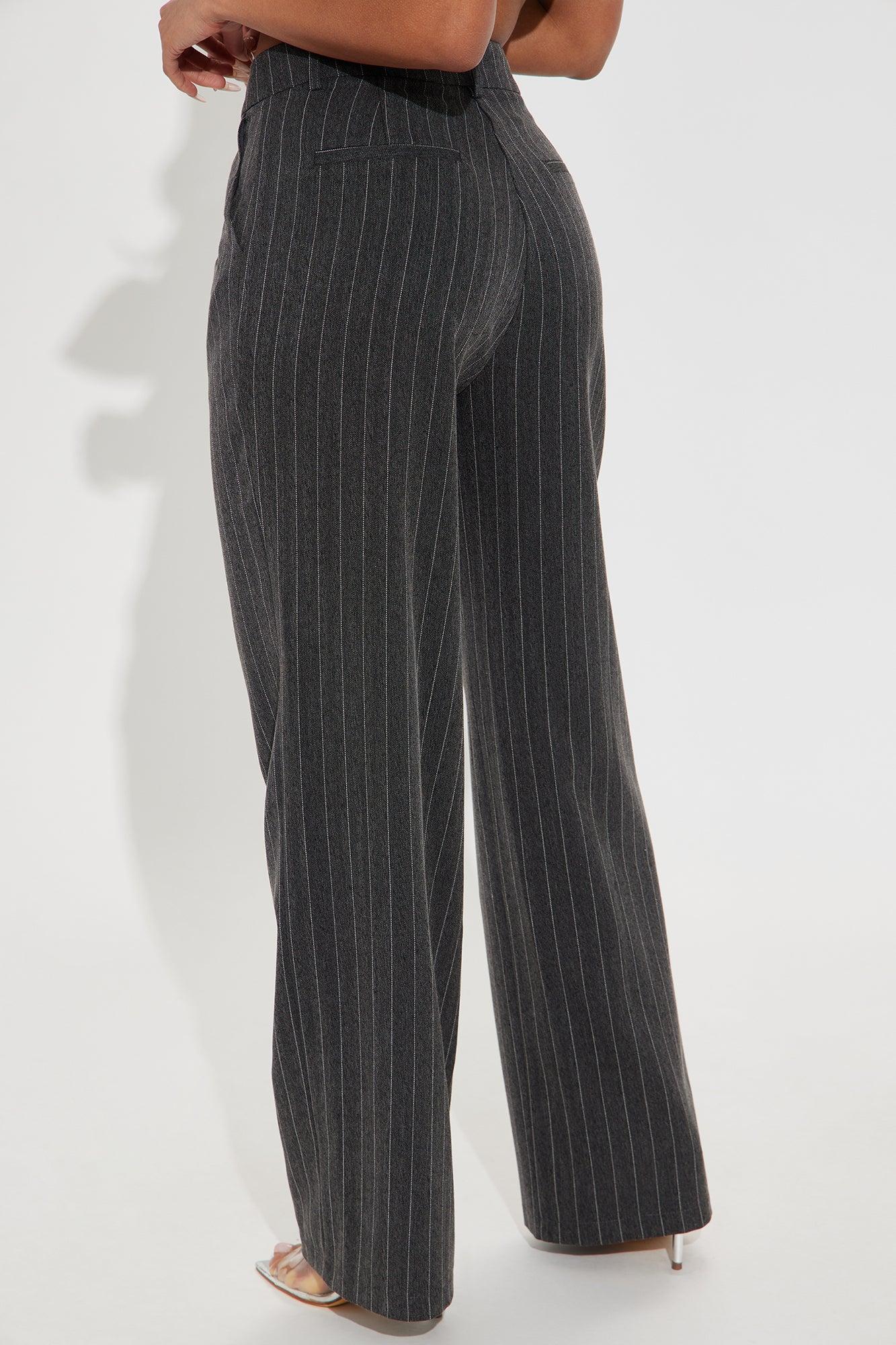 Office Meeting Pinstripe Trouser - Grey Product Image