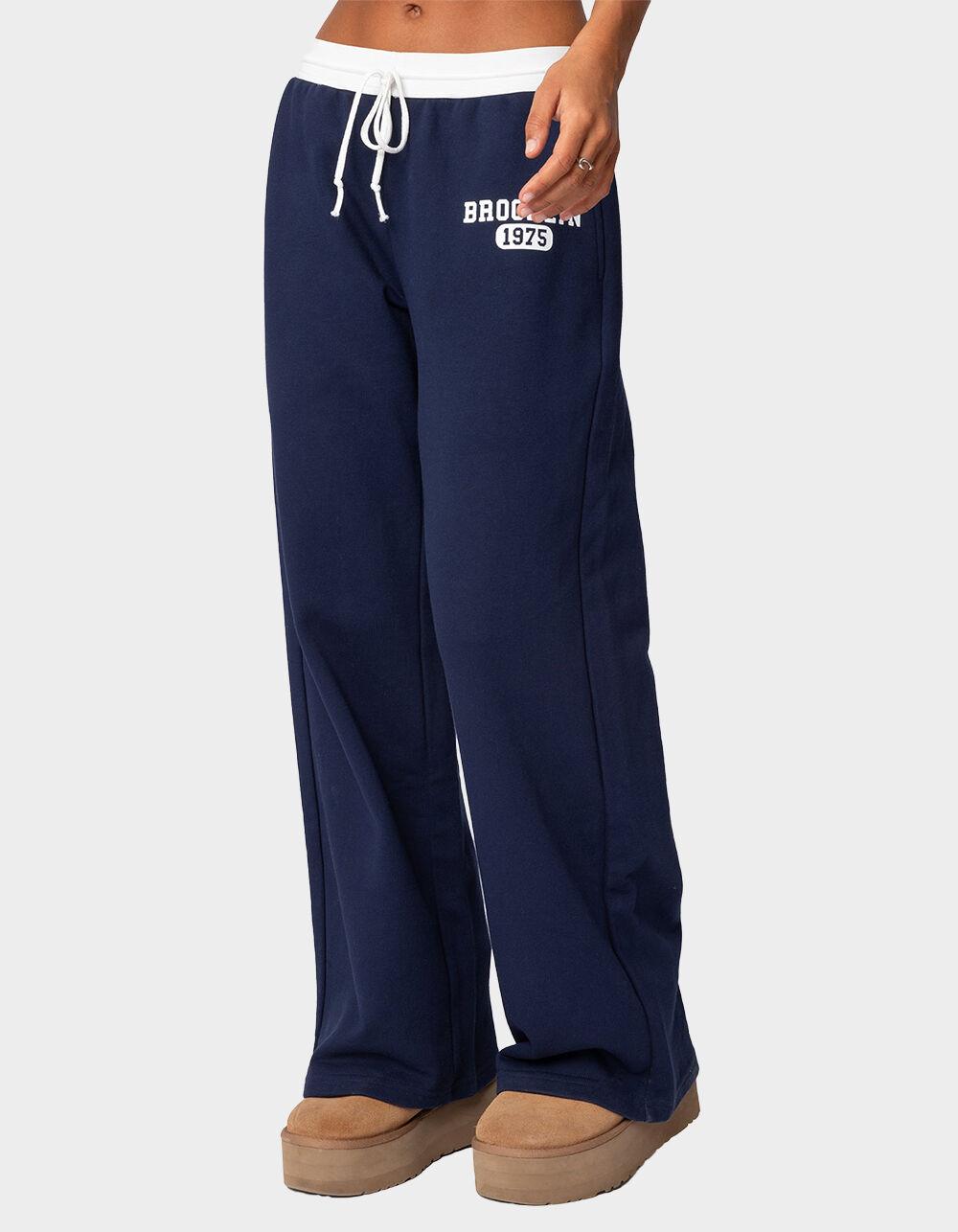 EDIKTED Brookie Sweatpants - NAVY Product Image
