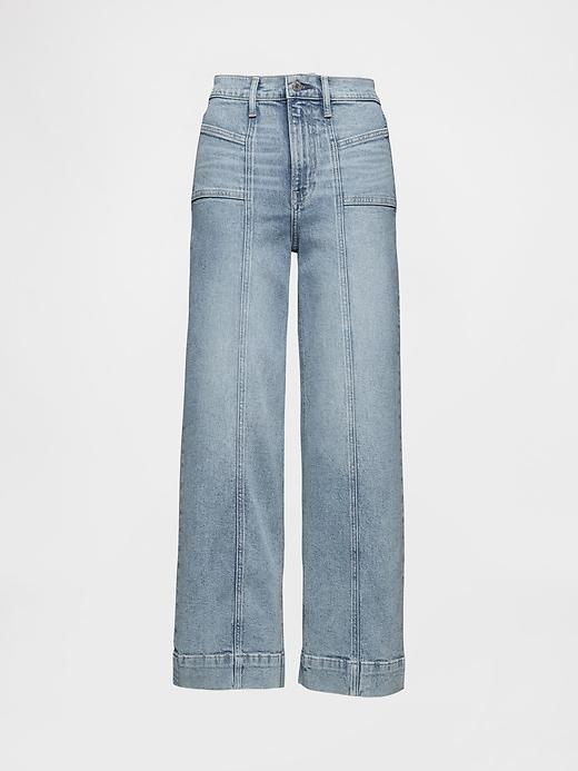 High Rise Stride Wide-Leg Ankle Jeans Product Image