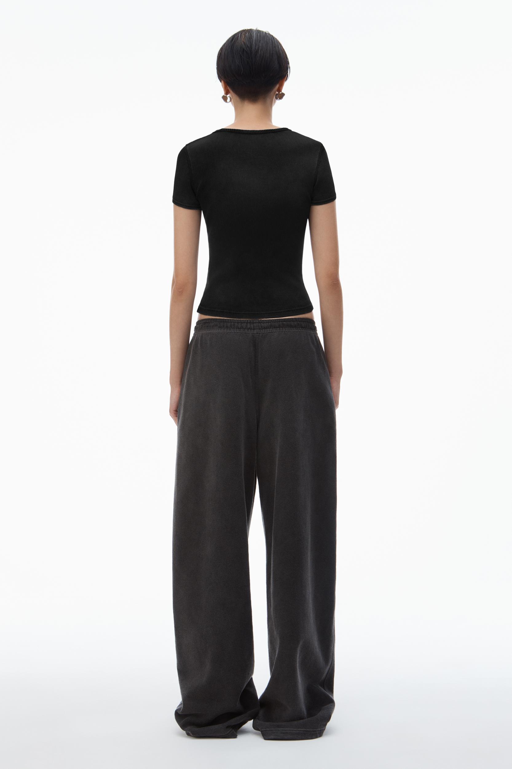 Crystal Hotfix Tee In Ribbed Jersey Product Image